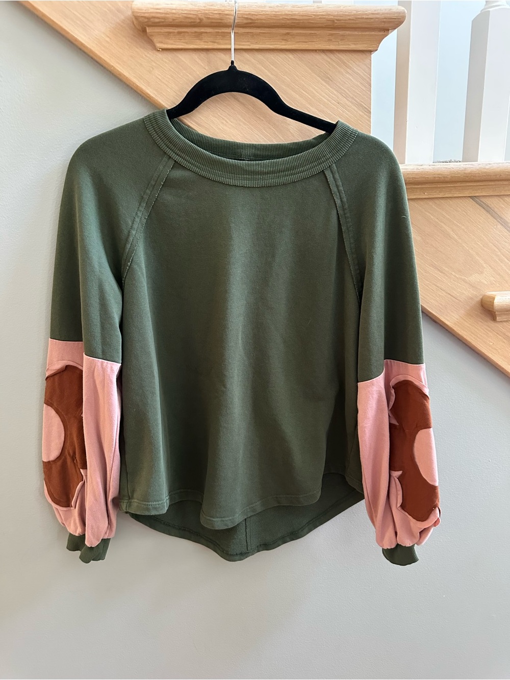 SHEIN Olive Green Crewneck Sweater